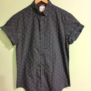 Flamingo Pattern Button Down